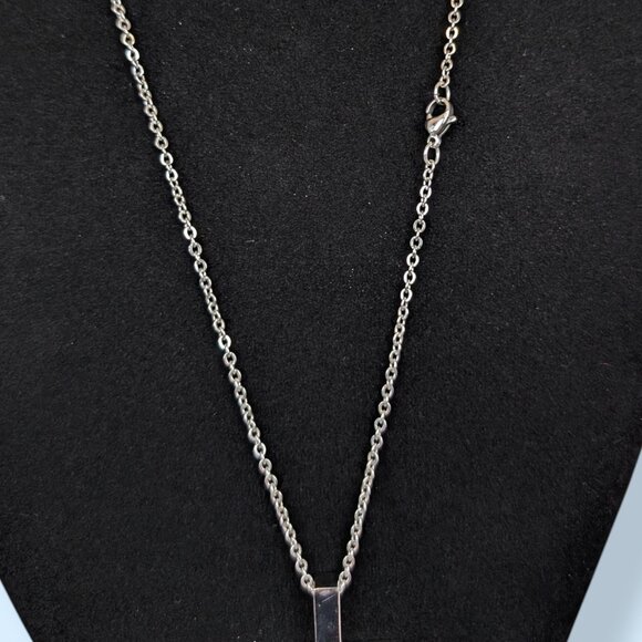 Thick Metal Cross Pendant Necklace - Picture 5 of 6